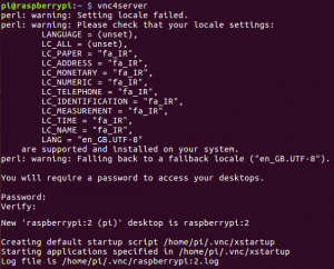 Starting vnc4server